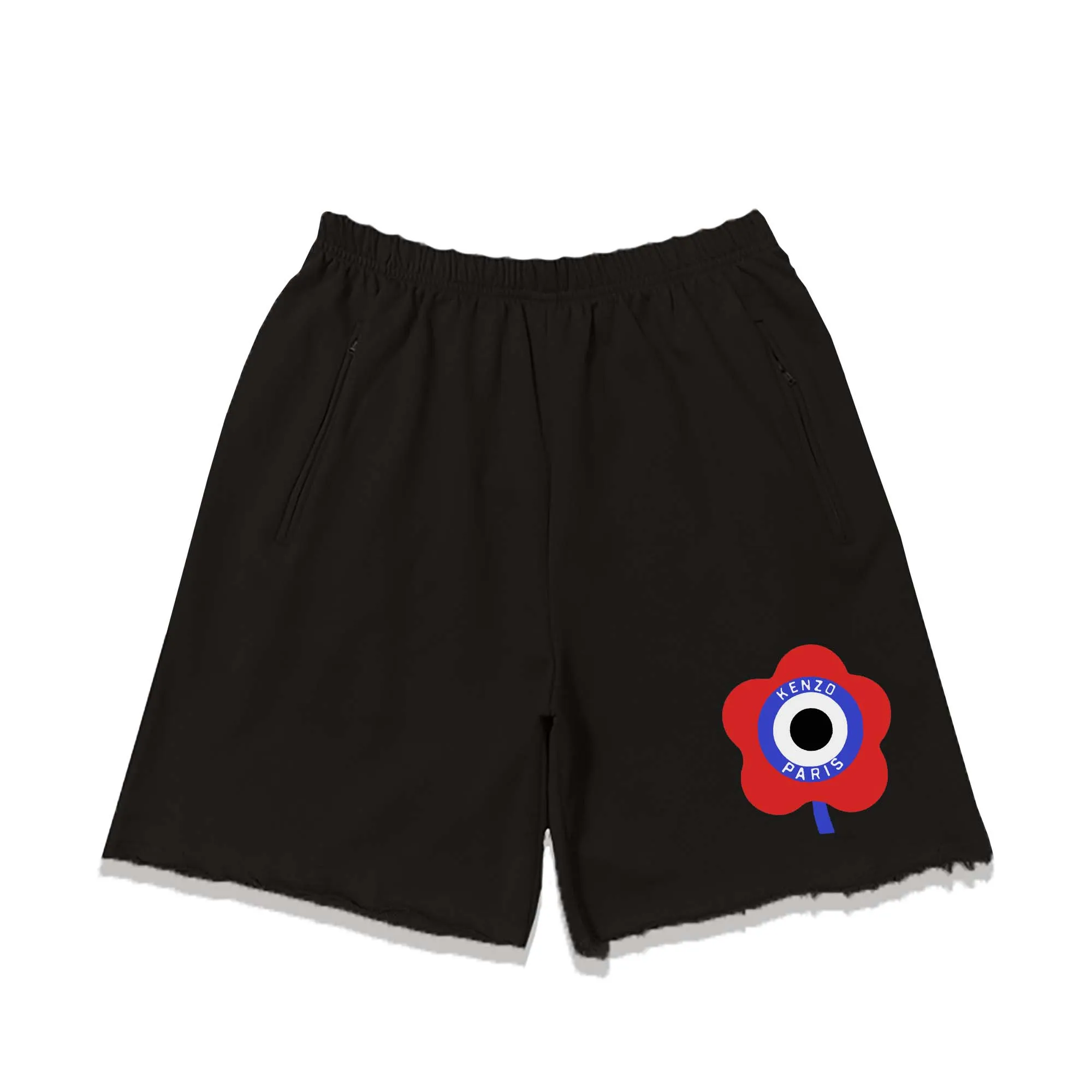 KENZO 24 early autumn new men's and women's Same Style flower pattern casual shorts Color: Black Dark Gray Size: S M L XL Three standards available Style number: DK 02